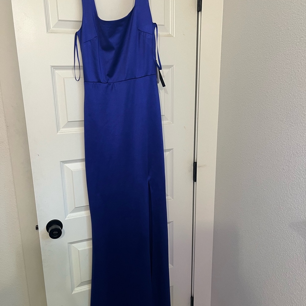 Elegant Blue Sleeveless Dress